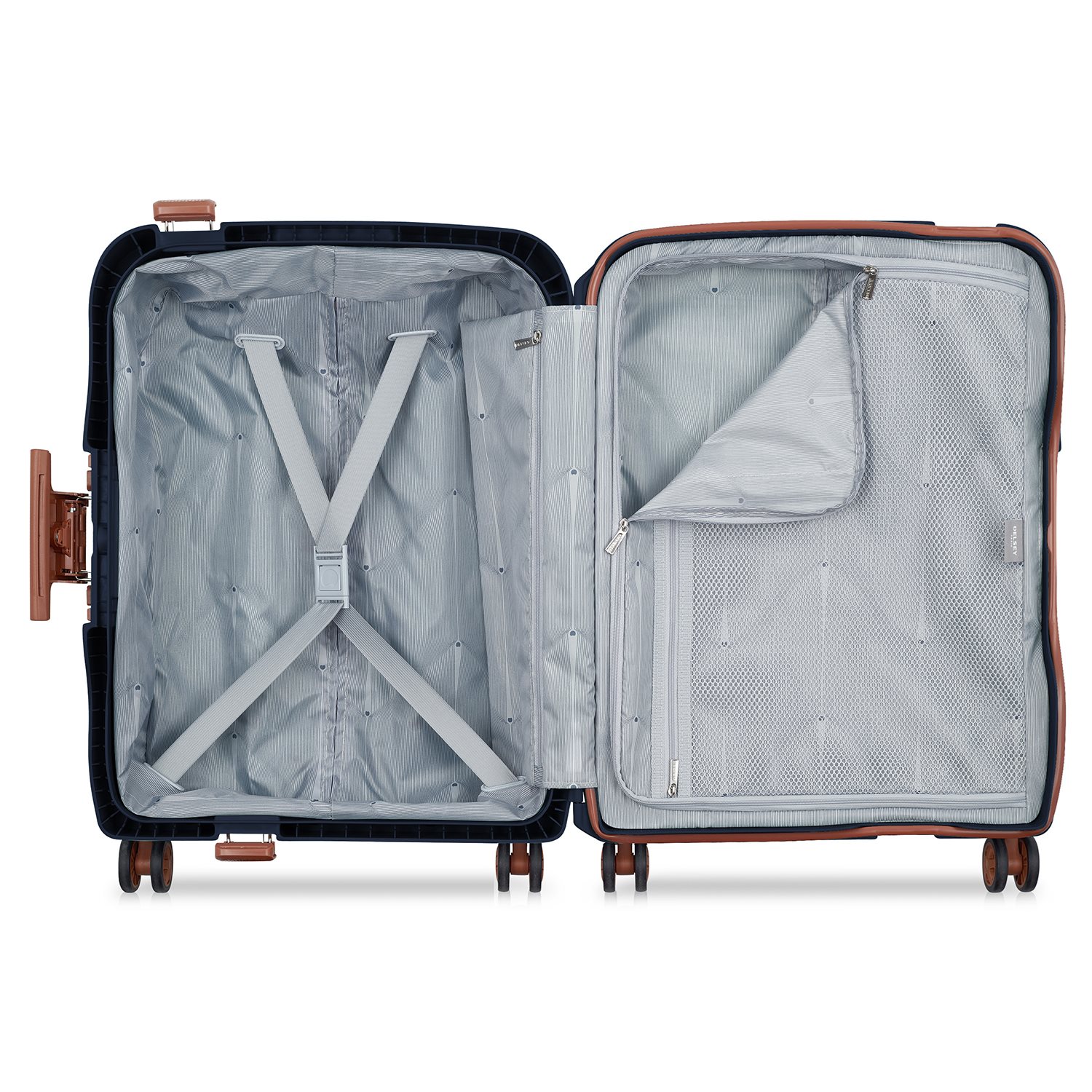 Delsey Moncey 4 Wheel Trolley 55/40 Slim ink blue