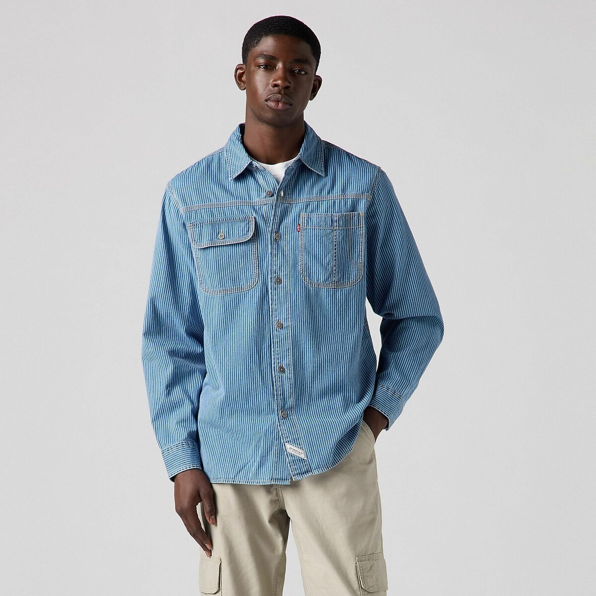Camisa listrada de sarja LEVI'S, modelo Worker