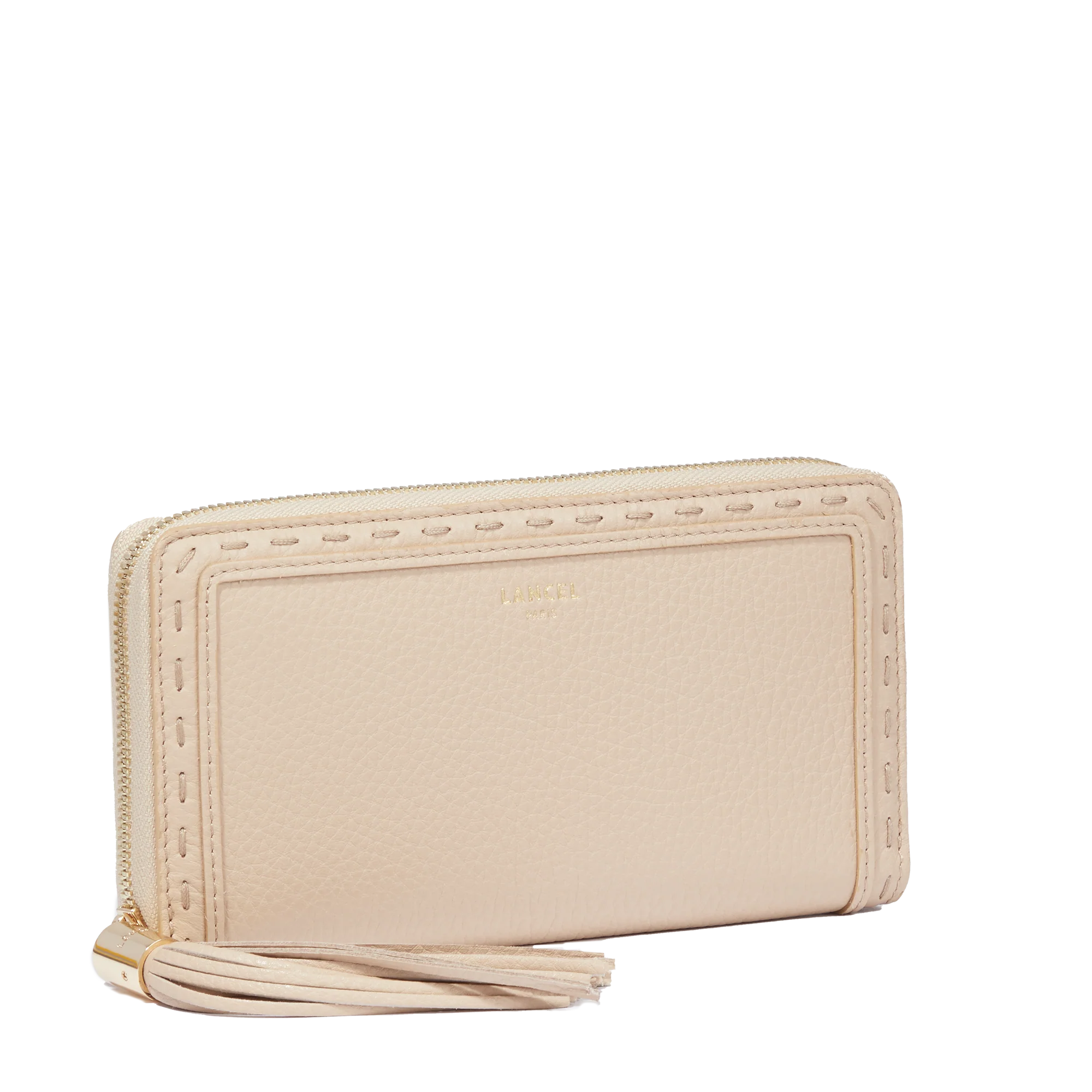 Portefeuille long zippé Premier Flirt de Lancel-Capuccino/Doré