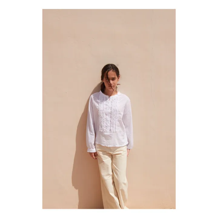 Longlivethequeen Blouse Froncée | Blanc