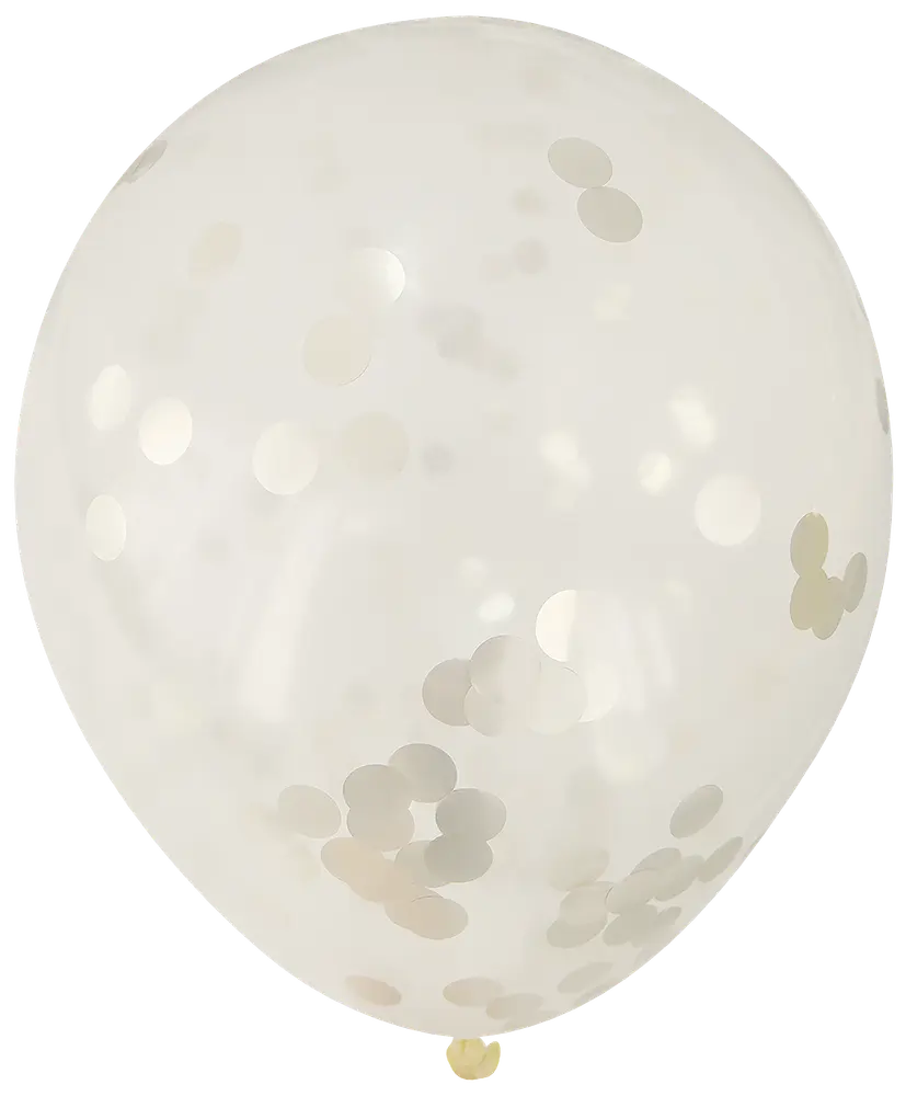 Konfettiballon Ø30 cm 5-pak