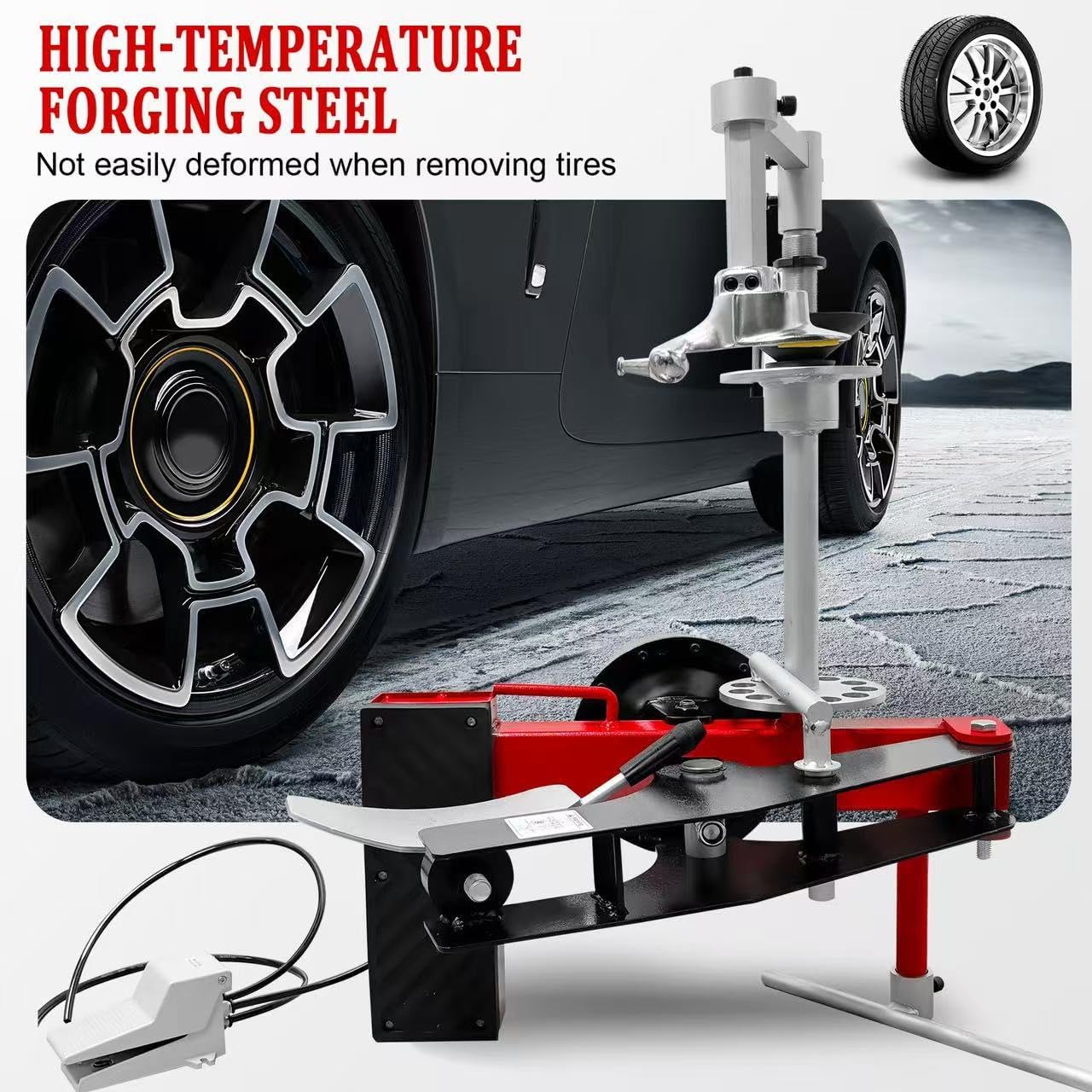 Generisch Manuelle Reifenmontiermaschine Reifenmontiermaschine Radmontiermaschine Perfekt für Outdoor & Mobile Autoreparaturen