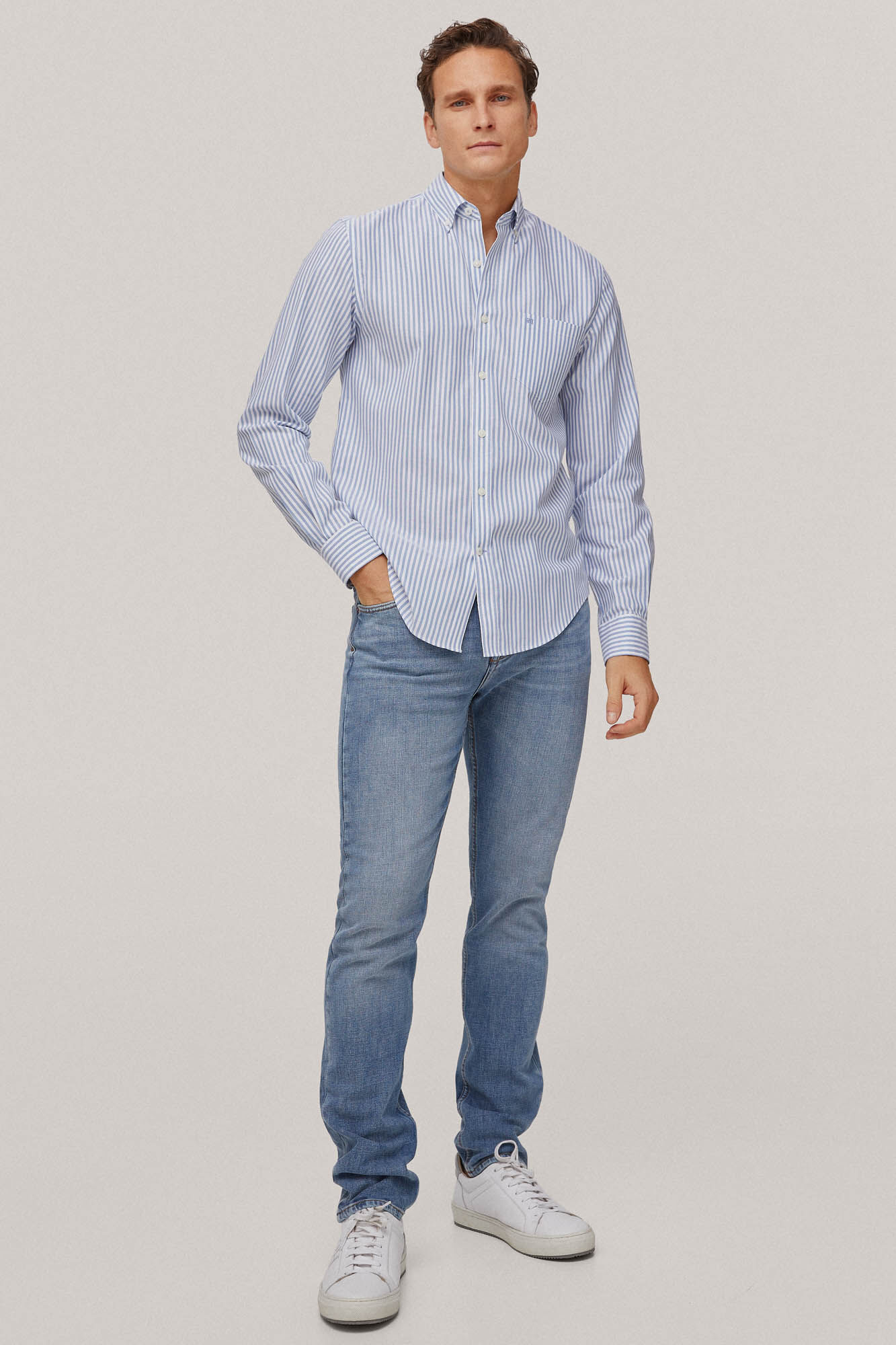 Calça jeans Premium Flex Slim Fit - Azul