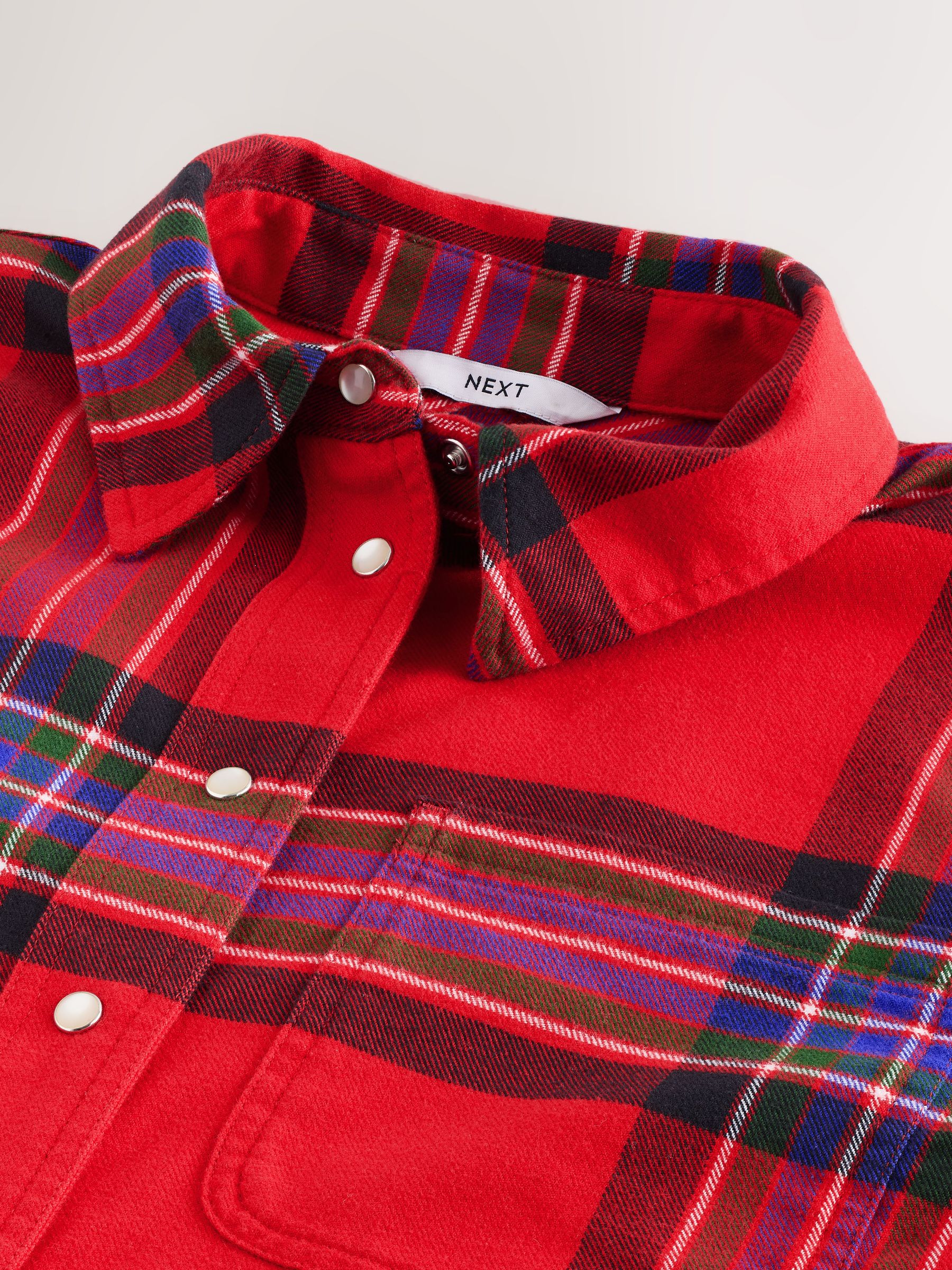 Rood/blauw geruit - Overhemd met lange mouwen
