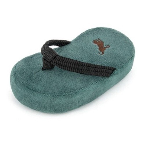Chinelo de pelúcia verde PLAY Pet Lifestyle para cães