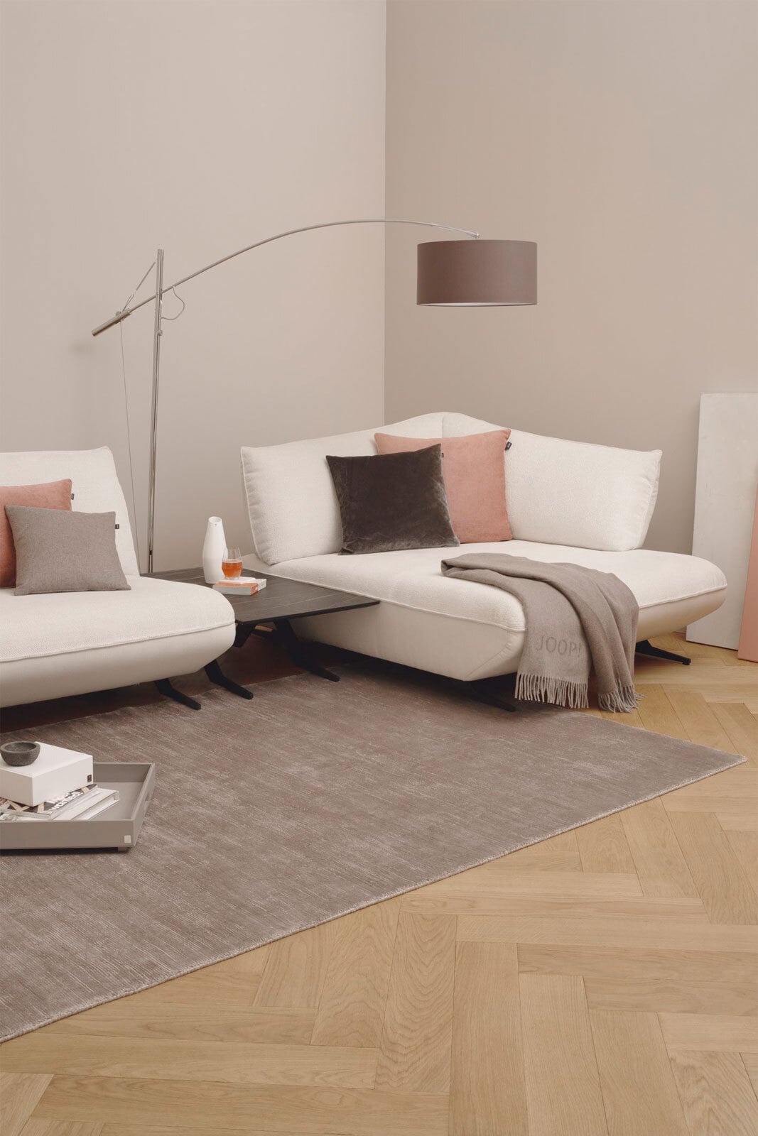 JOOP! Webteppich SOFT 200 x 300 cm taupe