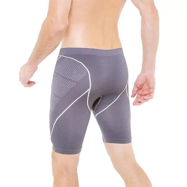 Calção de ciclismo de compressão cinza Cellutex para homem, tamanho P/M.