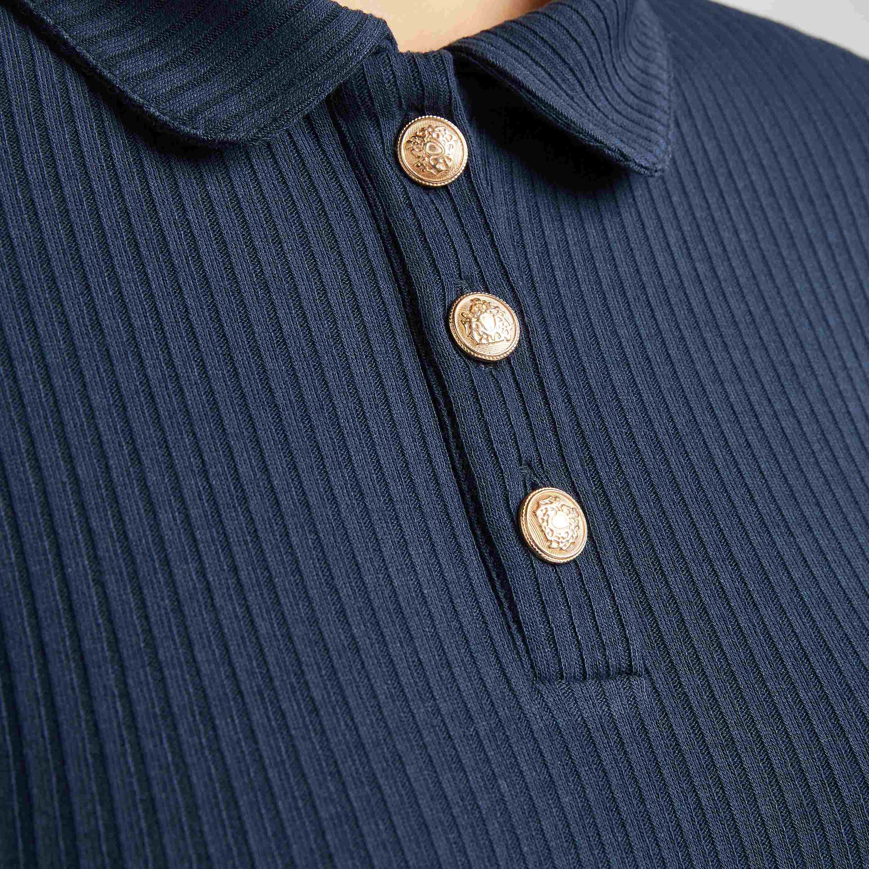 Polo manches 3/4 femme - BLEU