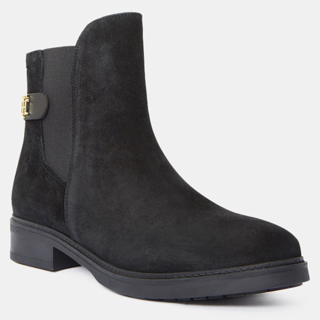 Tommy Hilfiger Chelsea boots en Velours de Cuir Hardware noires