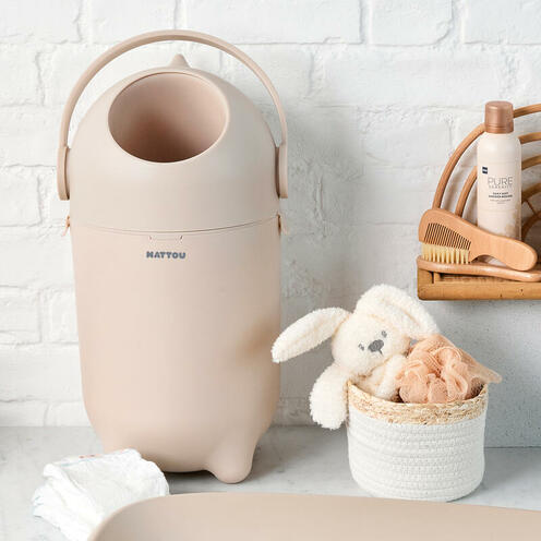 DROPY POUBELLE A COUCHE BEIGE - NATTOU