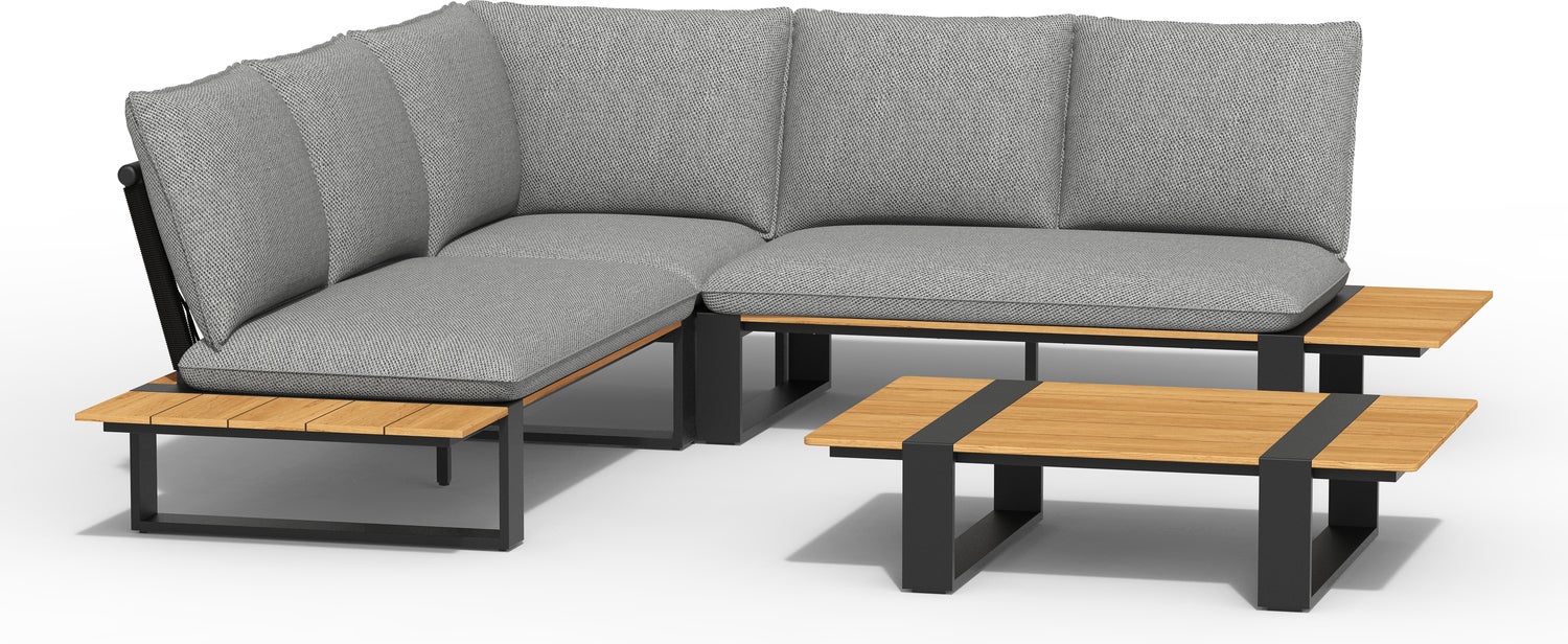 Tierra Outdoor 5-zits loungeset Seto antraciet