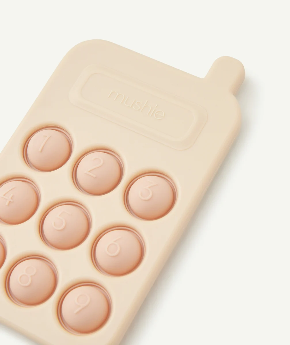 MUSHIEJOUET TÉLÉPHONE ROSE À PRESSER POUR BÉBÉ