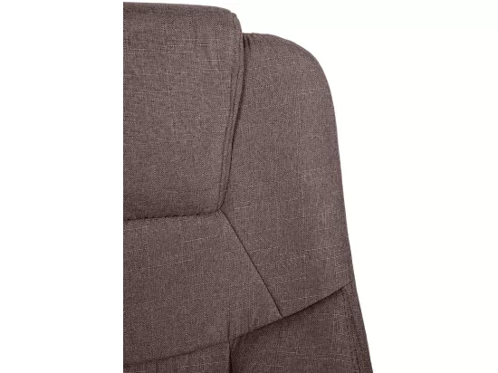 Chaise de bureau - Tissu & Métal chromé - Taupe - XL Apoll