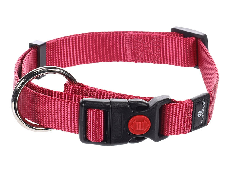 Flamingo Ziggi Cherry Red halsband - XS