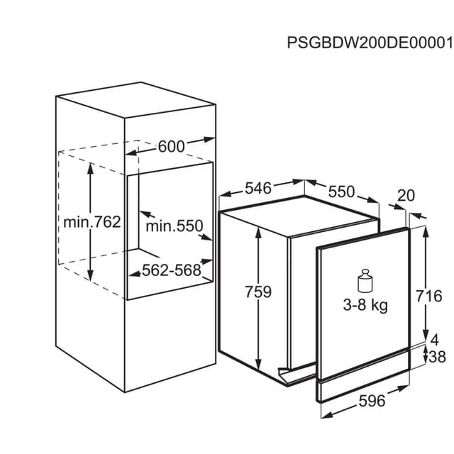 AEG 6000 Series opvaskemaskine FSE63307P (fuldintegreret)