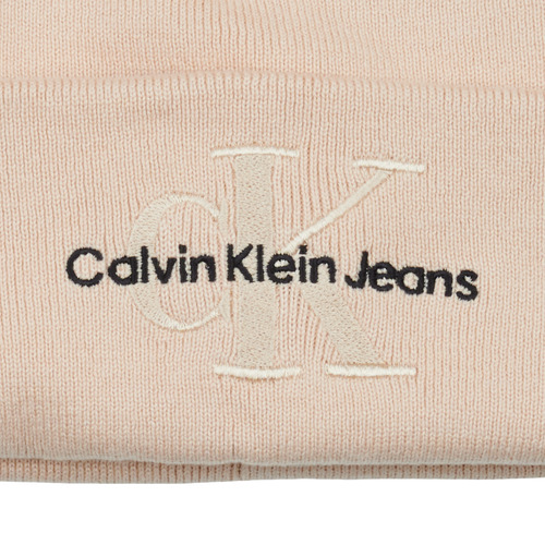 Calvin Klein Jeans - MONOLOGO EMBRO BEANIE - Beige