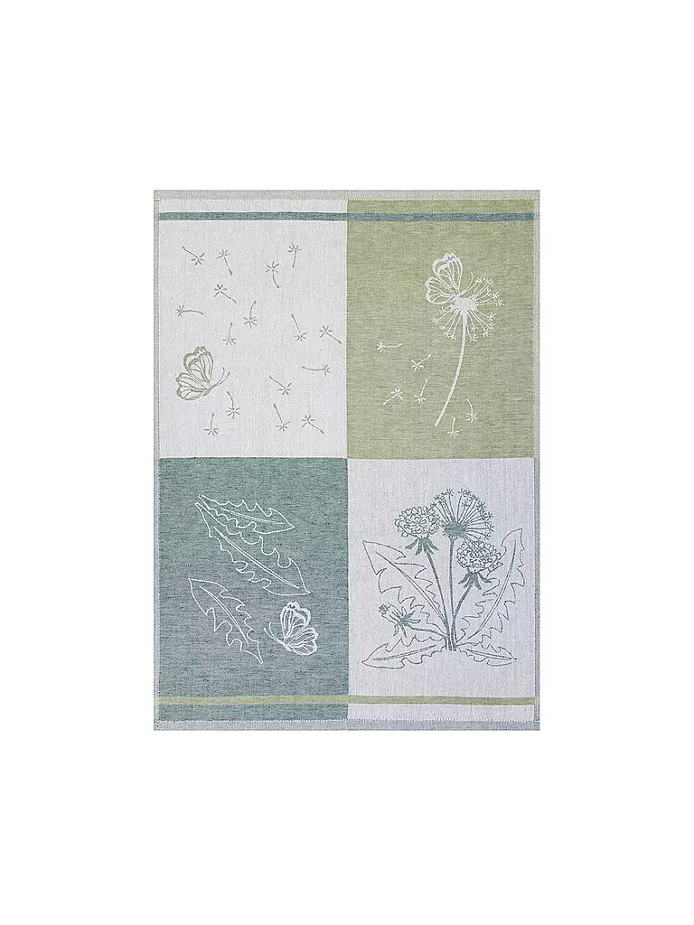 KRACHT Halbleinen Jacquardtuch 3er Pkg Pusteblume bunt
