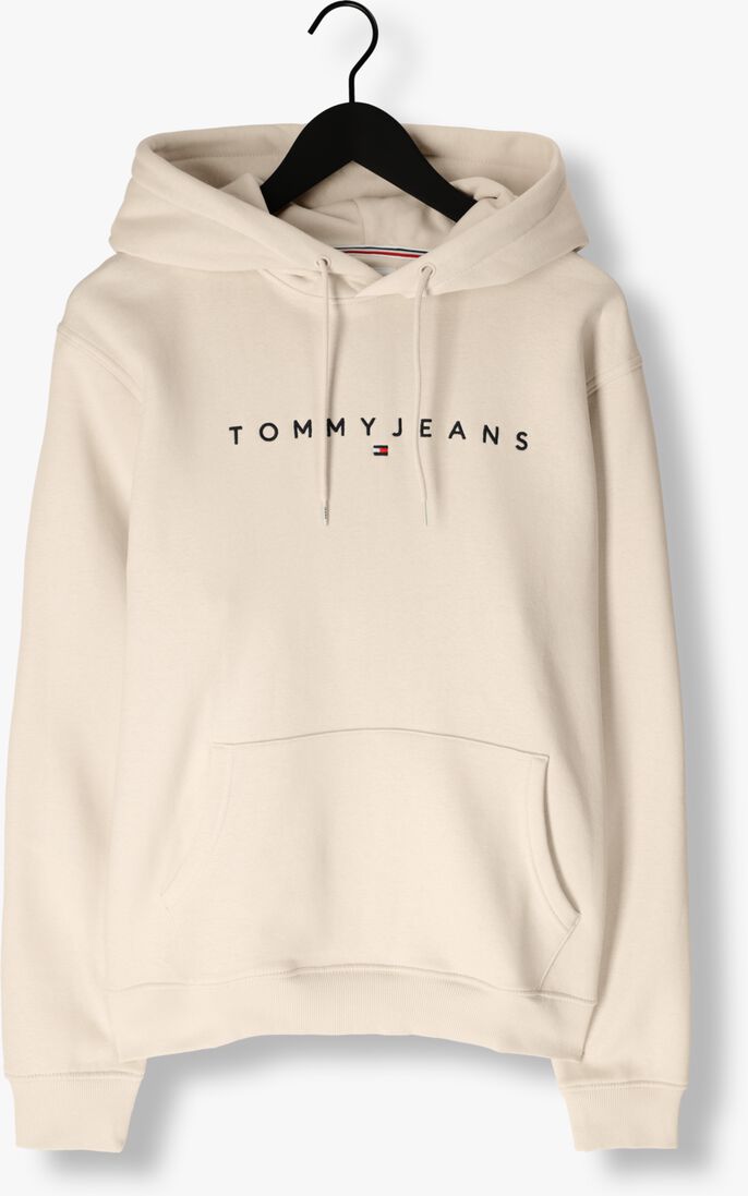 TOMMY JEANS beige tommy jeans trui tjm reg linear logo hoodie ext