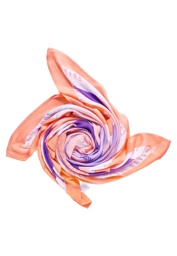 Halstuch mit Print - strong apricot
