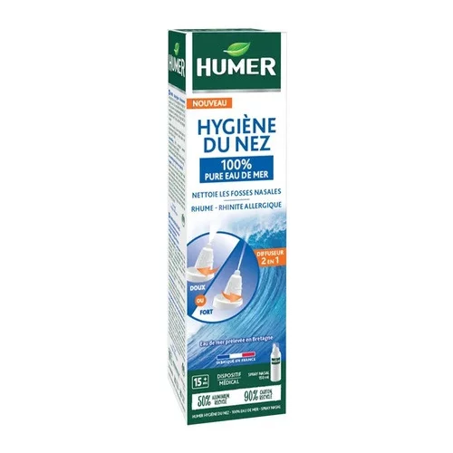Spray Hygiène du Nez - 100% eau de mer - ADULTE +15ans - double embout - 150ml