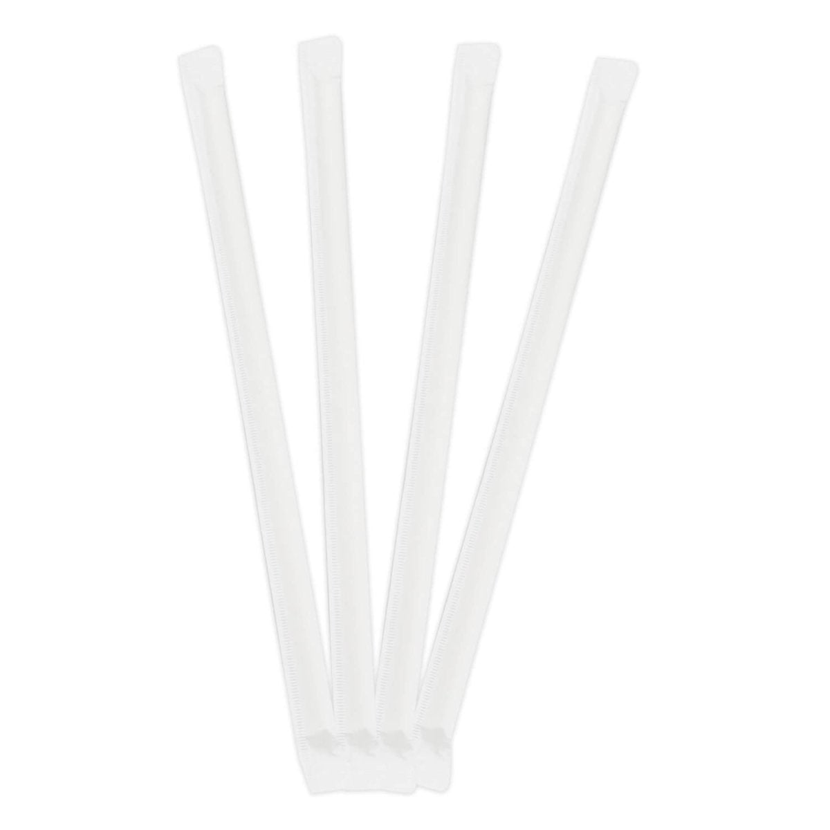 Witte Rietjes Papier Los Verpakt 19,7cm 50st