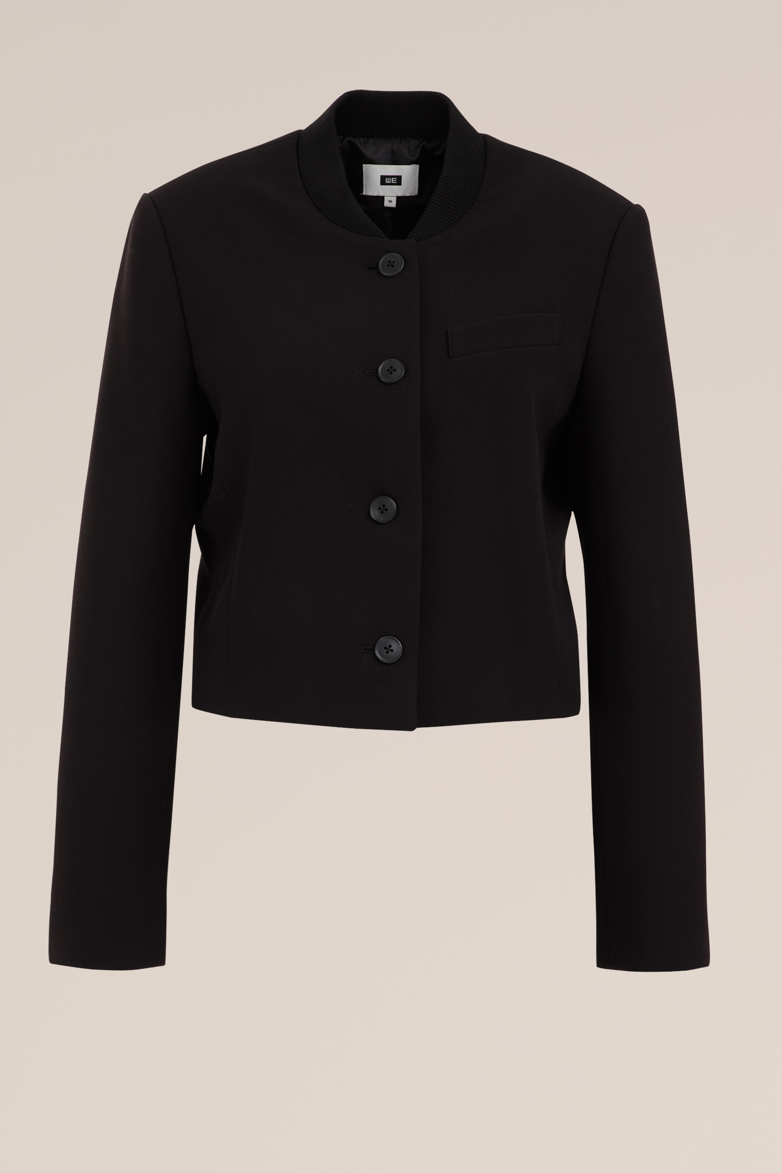 cropped bomber WE Fashion Zwart