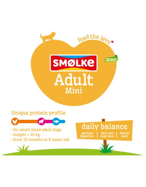 Smolke Adult Mini Kip&Lam&Vis - Hondenvoer