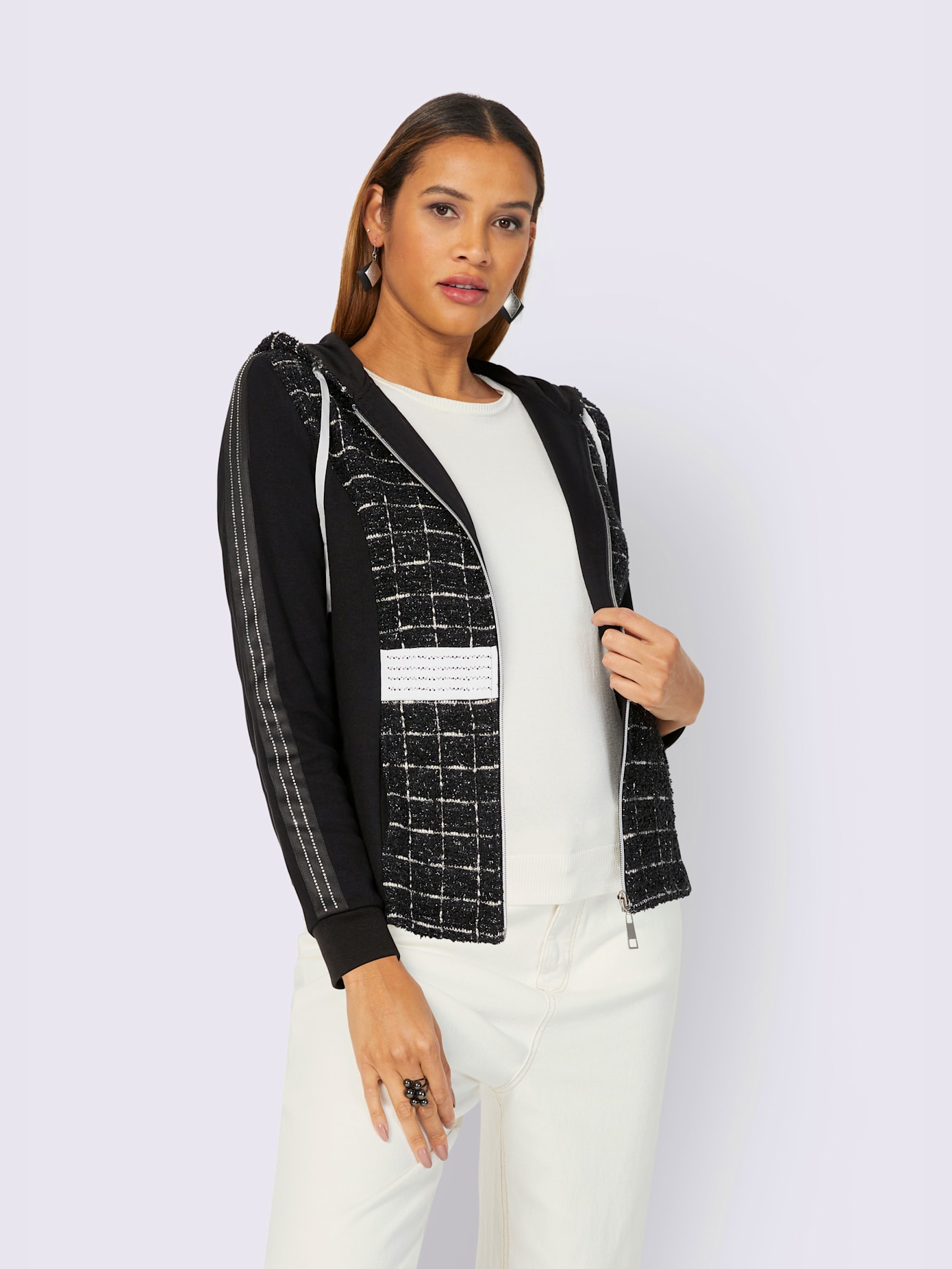 Veste légère mélange de matières tendance