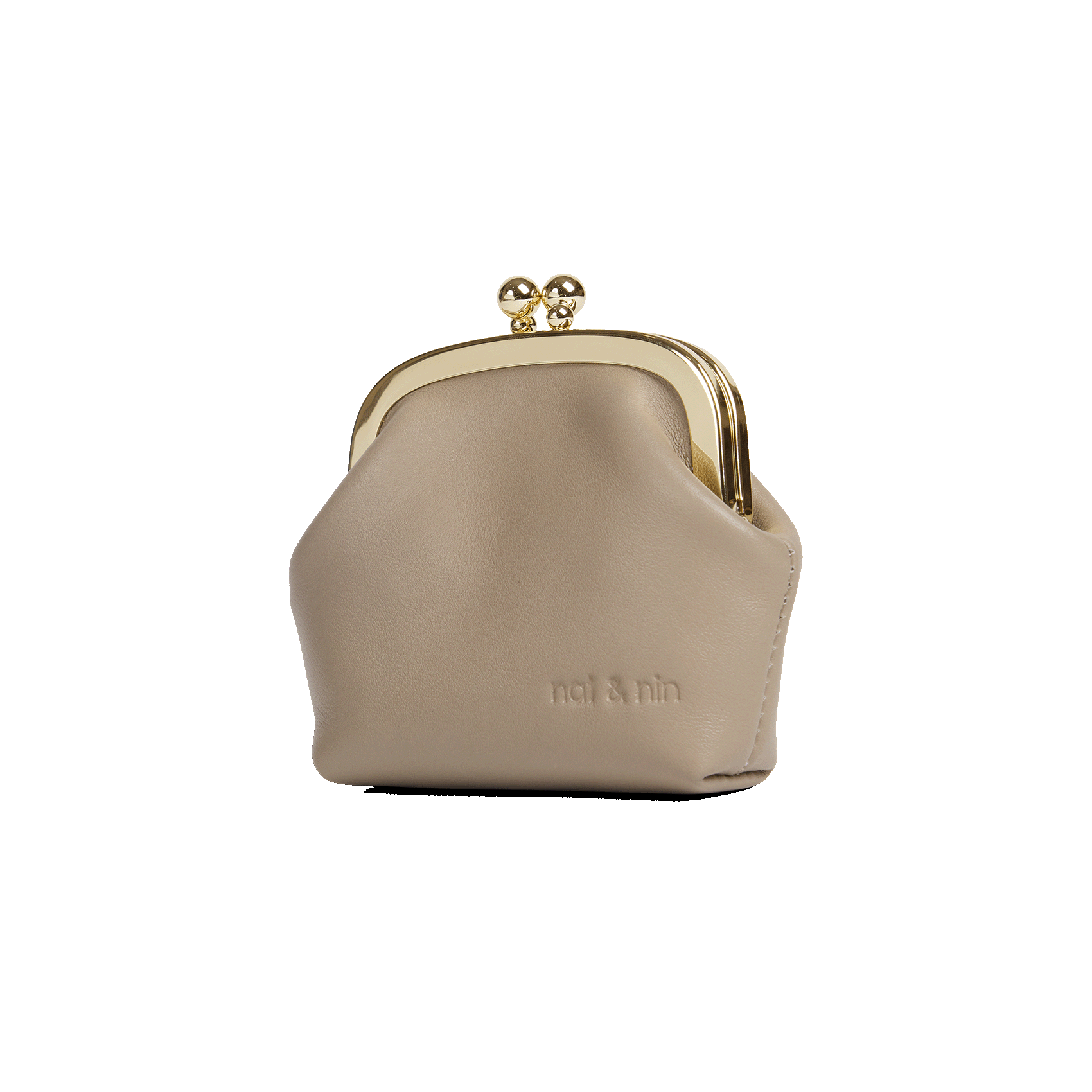 BIBI - Porte-monnaie en cuir | Gris