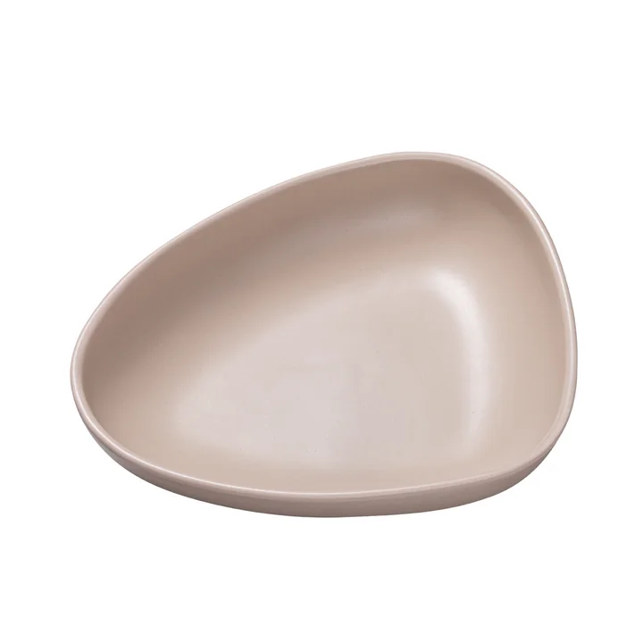 Lind DNA - Curve Stoneware tiefer Teller, 22 x 19 cm, sand