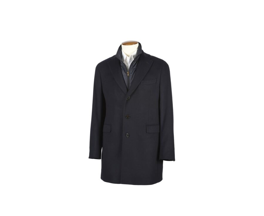 Manteau homme laine & cachemire hiver Bleu Marine - HONORÉ II