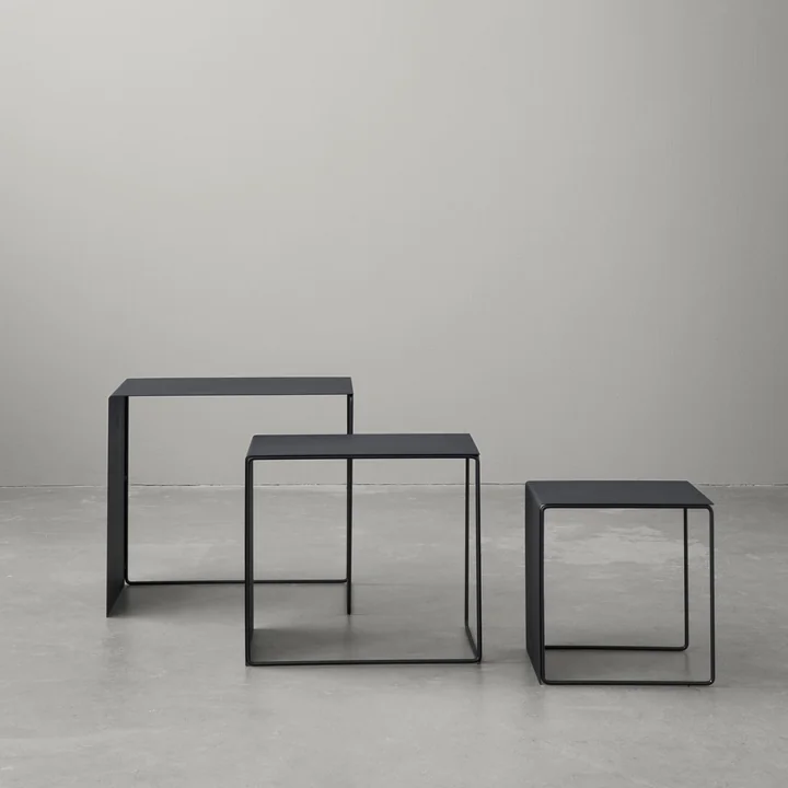 Ferm Living - Cluster Tables (3er-Set), schwarz