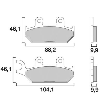 Plaquettes de freins Brembo Organique avant
