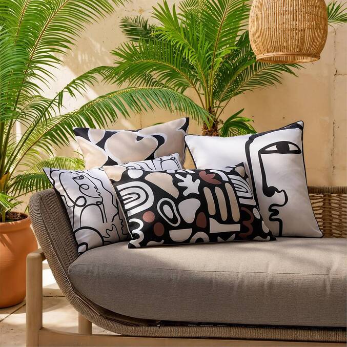 Housse de coussin d'extérieur carré NOLAN Beige
