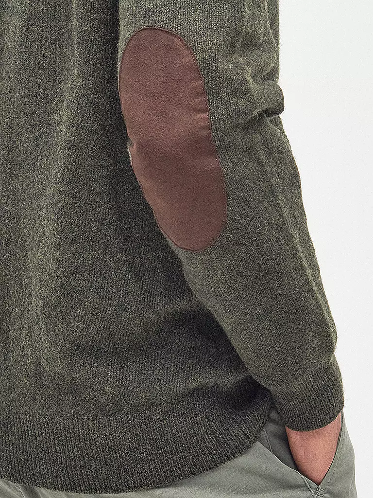 BARBOUR Strickjacke ESSENTIAL olive