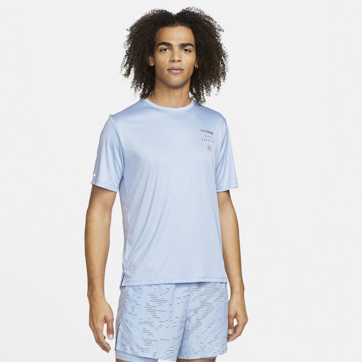 Nike Dri Fit Uv Run Division Miler Lobe T Shirt Blå