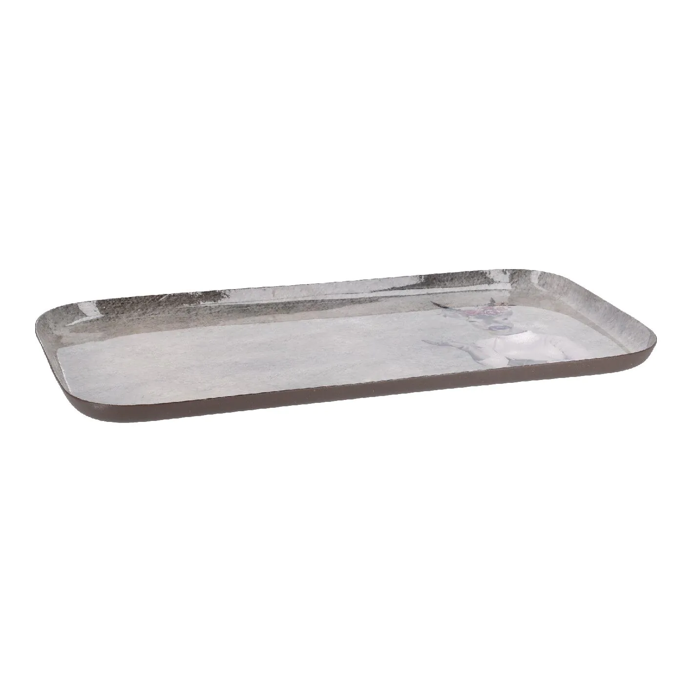 Schale Motiv, Hirsch/Blumen, 30 x 16 cm