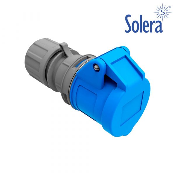 EDM Ficha Fêmea Cetac 2p t Azul 16a Embalada Solera - E46003