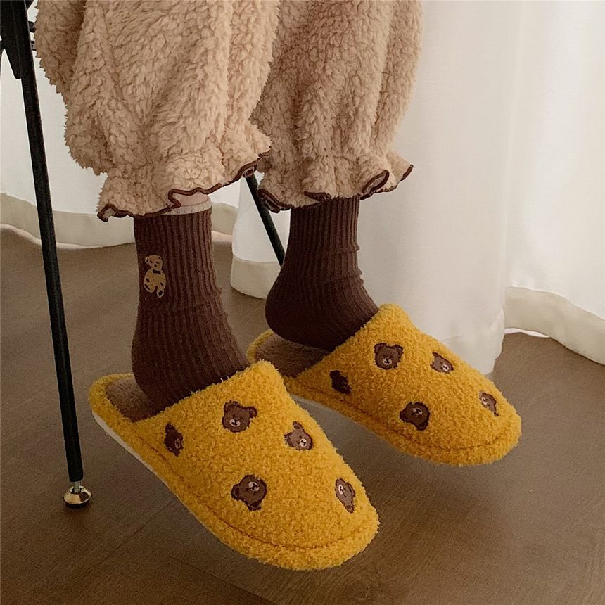 ZORI - pantoffels met geborduurde beer