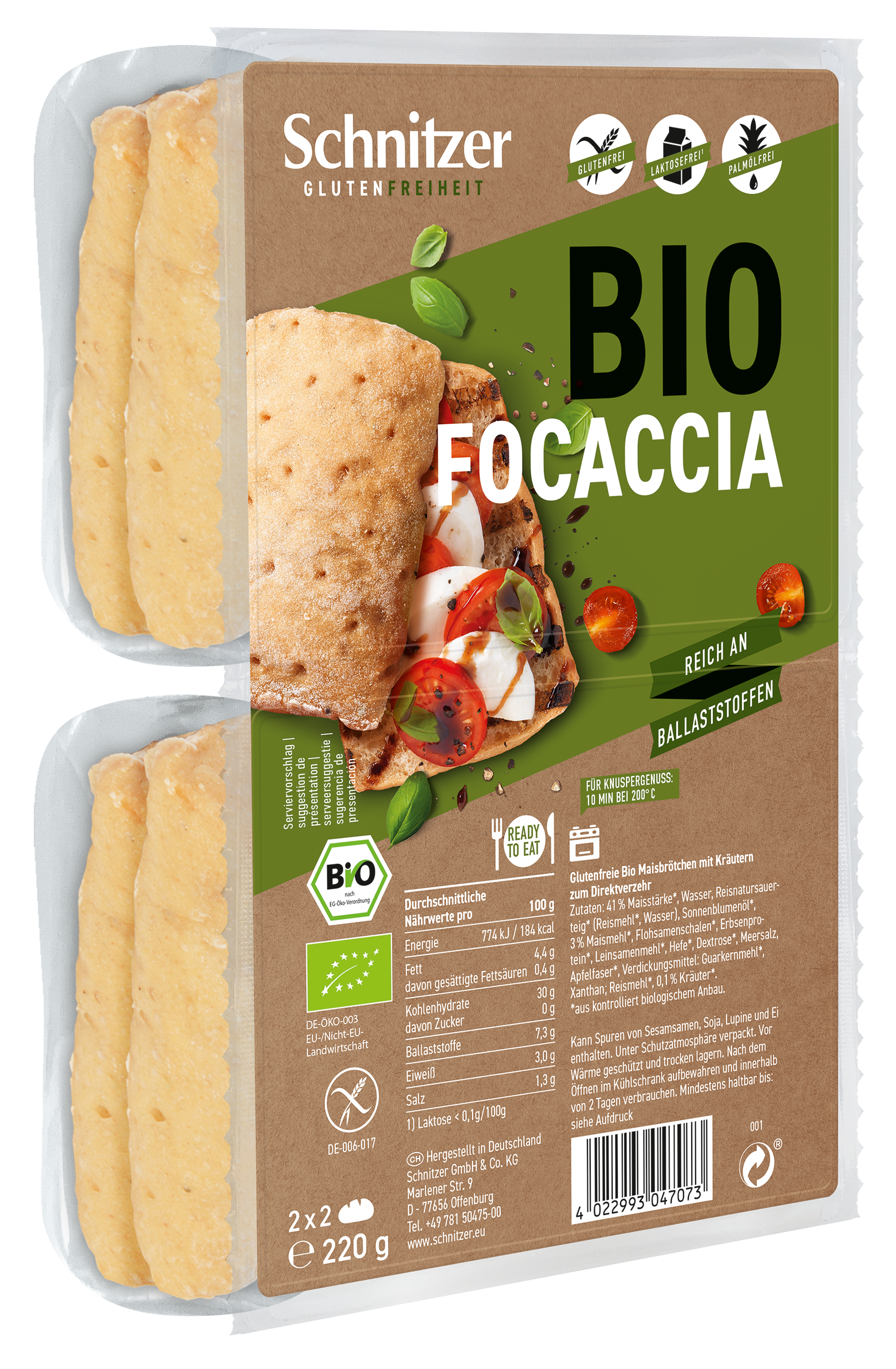Schnitzer Bio Focaccia Glutenfrei