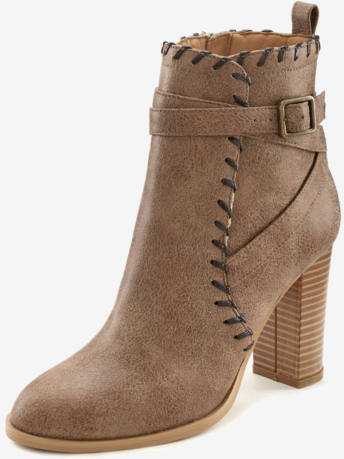 Bottines à talon haut talon bottier confortable et boucle décorative raffinée
