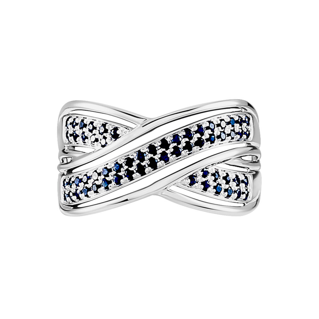 Bague Or Blanc Mauraine Saphirs