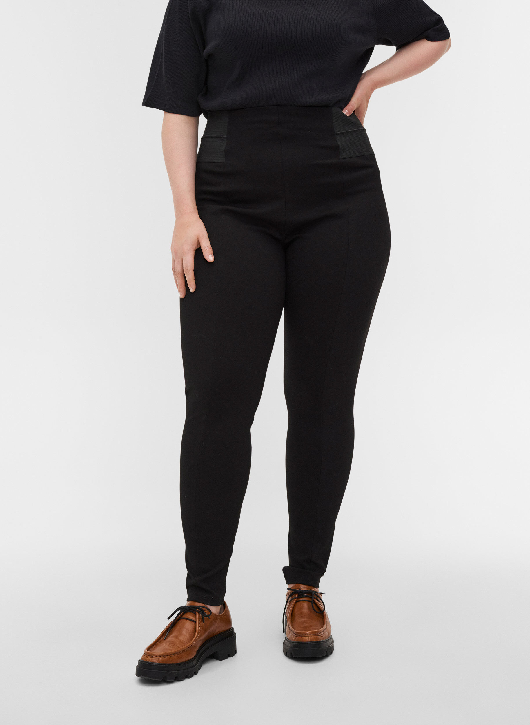 Leggings med bred elastik i taljen