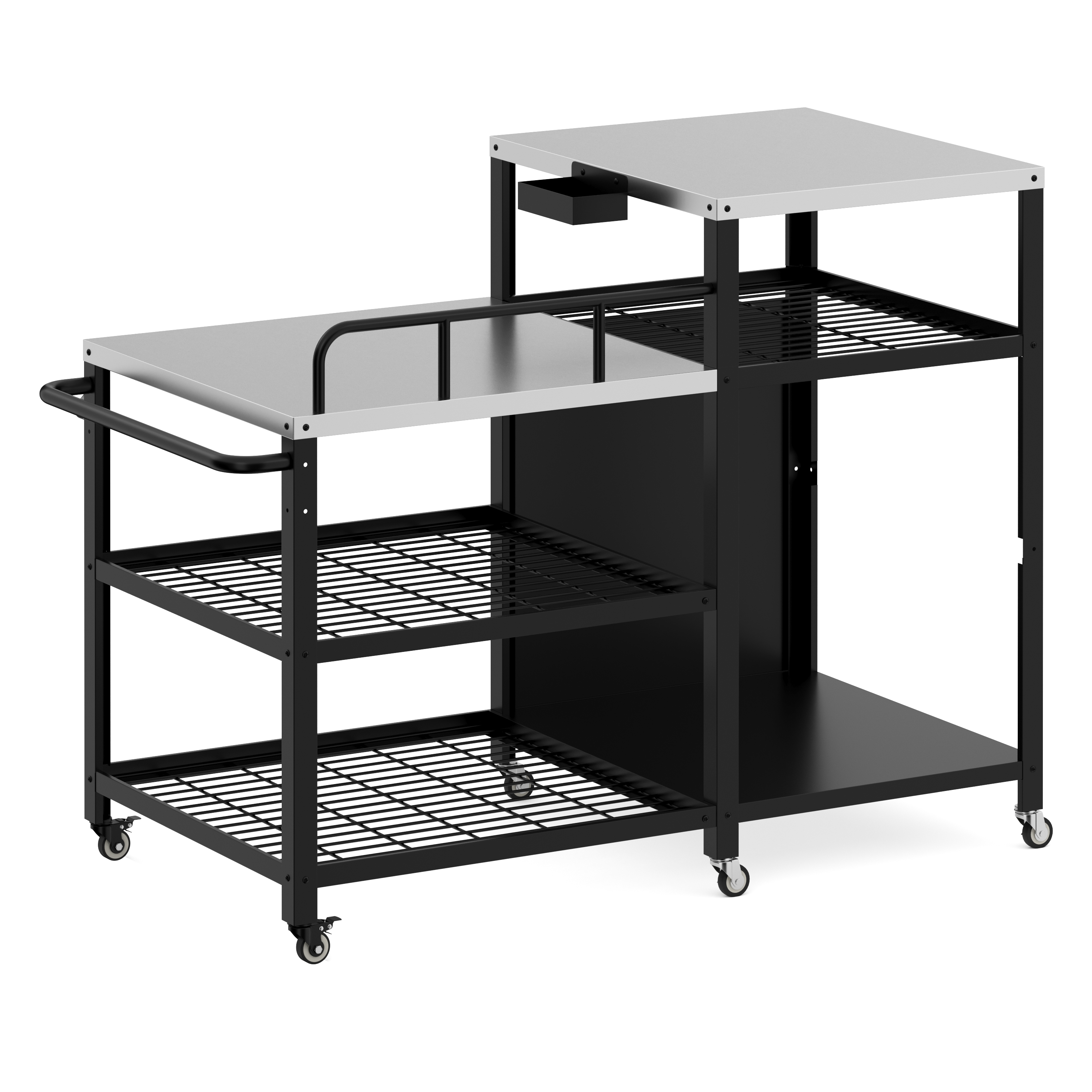 Grill Beistelltisch 135 x 70 x 107 cm schwarz