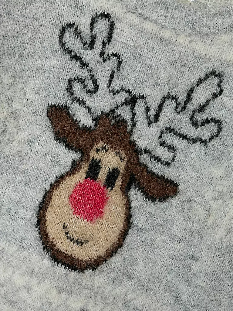 NAME IT Mädchen Pullover NKFRIHYGGE hellgrau