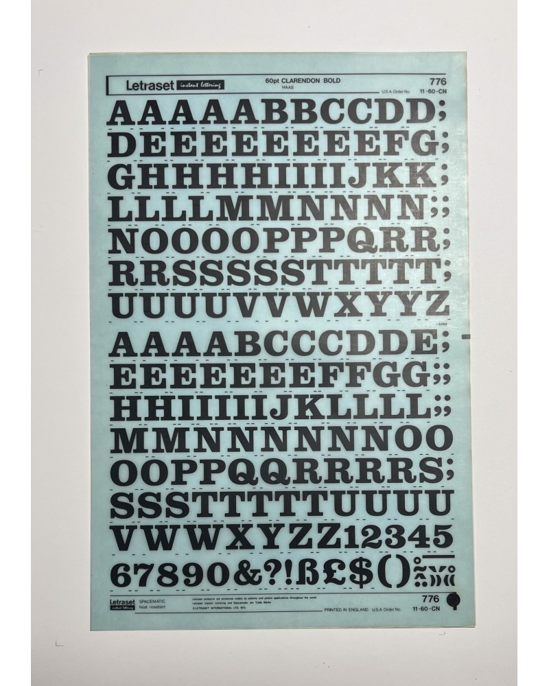 letraset-776- CLARENDON BOLD - 60pt