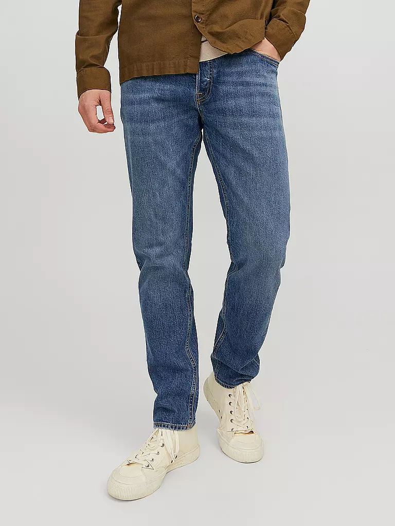 JACK & JONES Jeans Loose Fit JJCHRIS blau