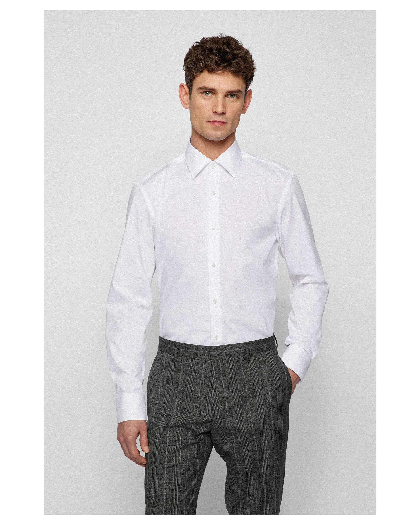 BOSS| Herren Hemd H-HANK-KENT-C1-214 Slim Fit Langarm