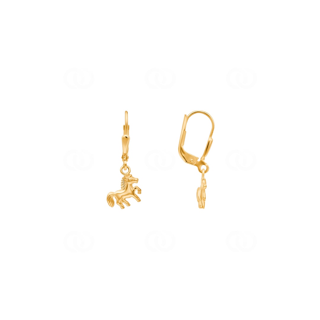 Ohrhänger 750/18 K Gelbgold Pferd
