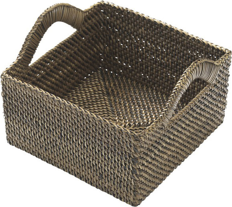 Nito Flet KURV KVADRATISK M/HANK 18X18CM - LI Lys/mørk brun